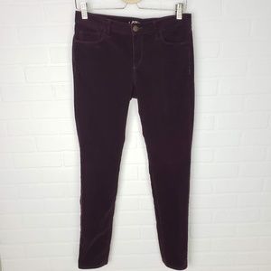 LOFT Maroon Skinny Corduroy Pants 4